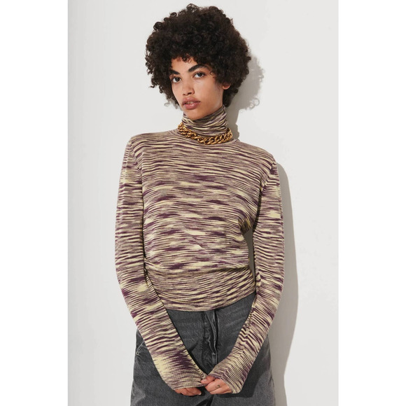 Rachel Comey Pacific Top XS Superfine Alpaca Silk Space Dyed Knit Tneck Sweater - Picture 4 of 16